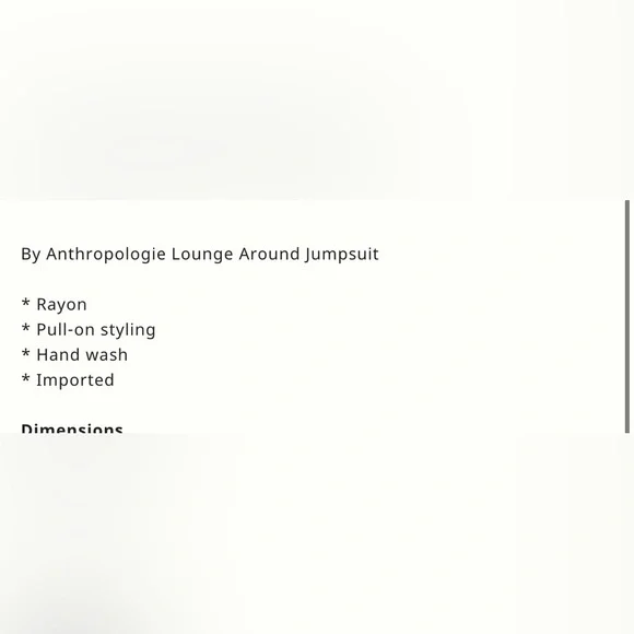 NWT Anthropologie Lounge Around Jumpsuit SZ S - Picture 9 of 10